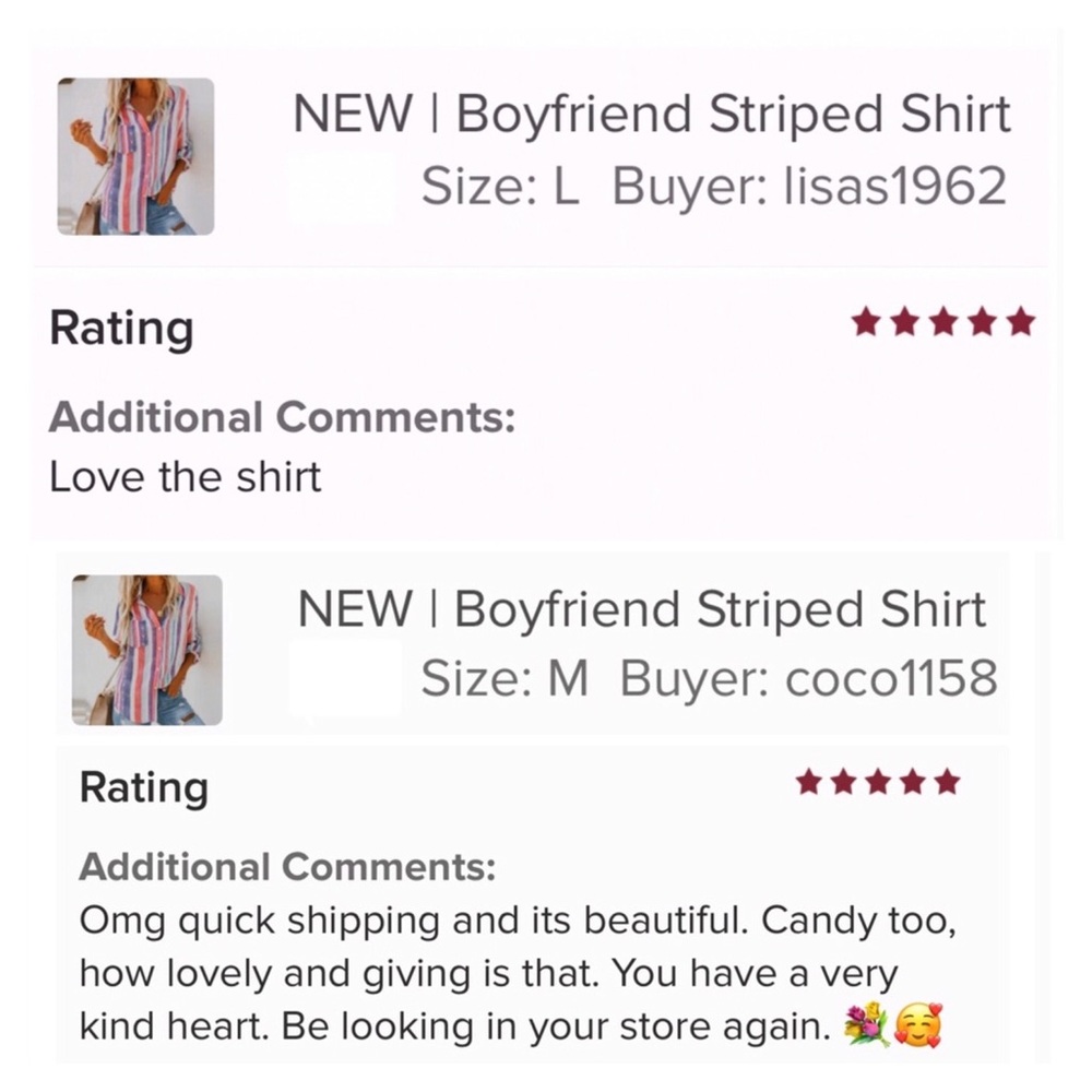 Boyfriend Striped Shirt - Picture 7 of 7
